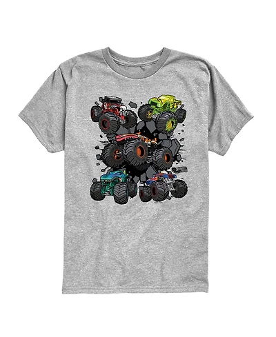 Hot Wheels Monster Truck Grids Youth Boys' 8-20 Short-Sleeve Graphic T-Shirt