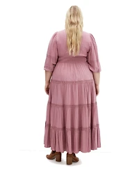 City Chic Plus Arielle Lace Maxi Dress
