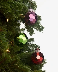 Holiday Lane Whimsy Shatterproof Dimensional Ball Ornaments, Set of 3, Macy's Exclusive