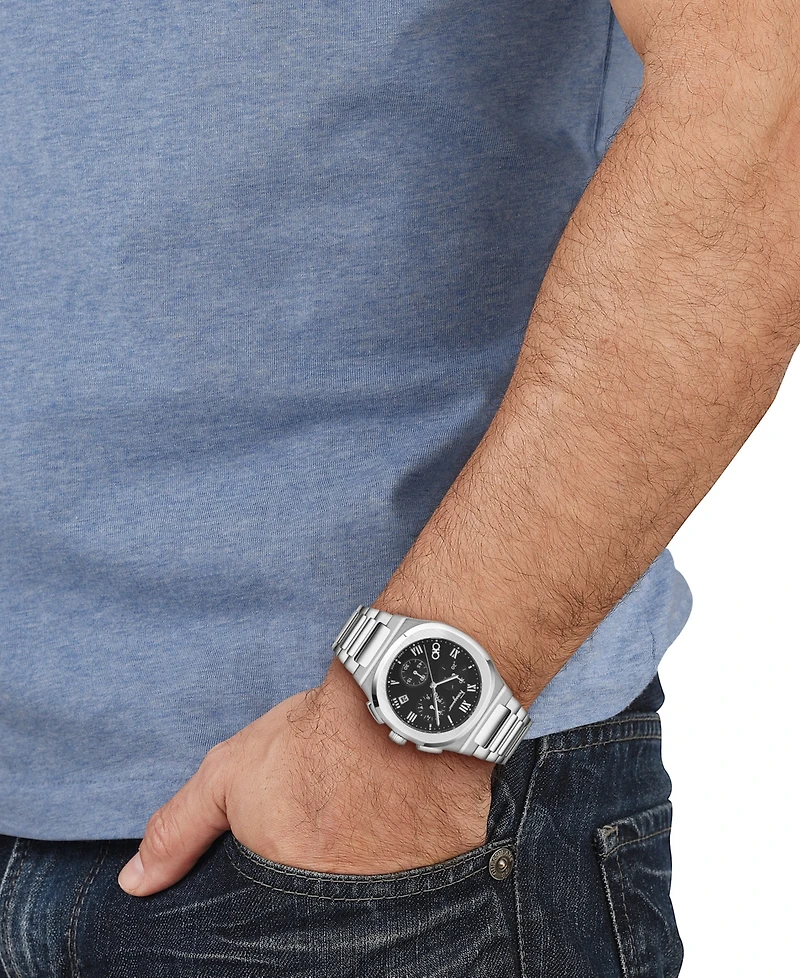 Ferragamo Men's Elliptical Silver Stainless Steel Bracelet Watch 38mm