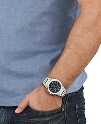 Ferragamo Men's Elliptical Silver Stainless Steel Bracelet Watch 38mm