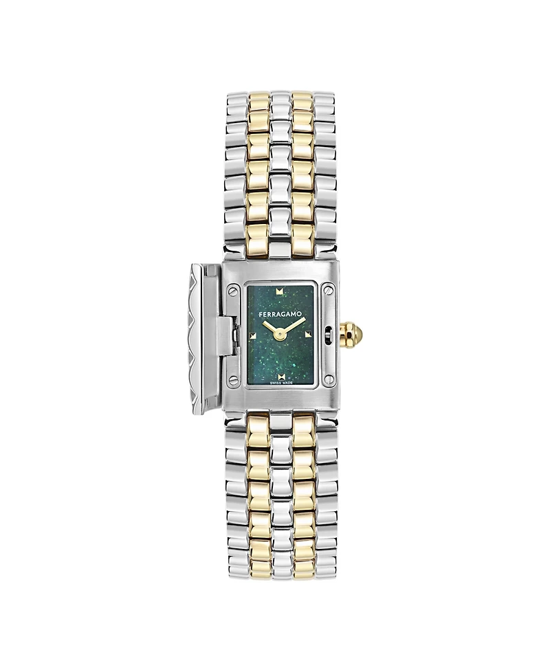 Ferragamo Women's Duo Mini Two-Tone Stainless Steel Bracelet Watch 18.5mm x 20mm