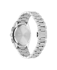 Ferragamo Men's Vega Upper East Chrono Silver Stainless Steel Bracelet Watch 42mm