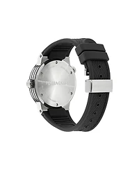 Ferragamo Men's F-80 Gmt Worldtime Black Stainless Steel Bracelet Watch 43mm