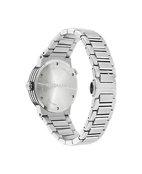 Ferragamo Men's F-80 Gmt Worldtime Silver Stainless Steel Bracelet Watch 43mm