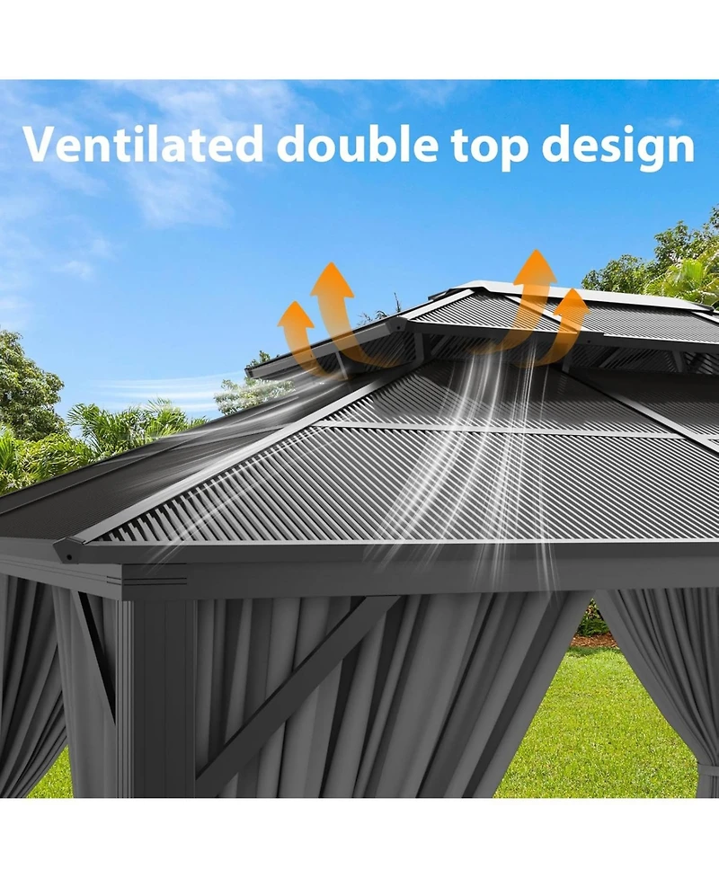 gaomon 10' x 12' Hardtop Gazebo