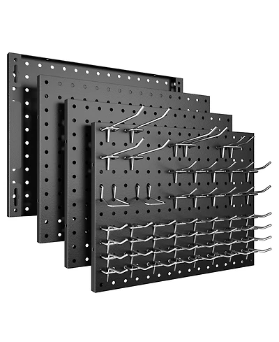 Xdovet Metal Pegboard Wall Organizer with Hooks for Home Storage