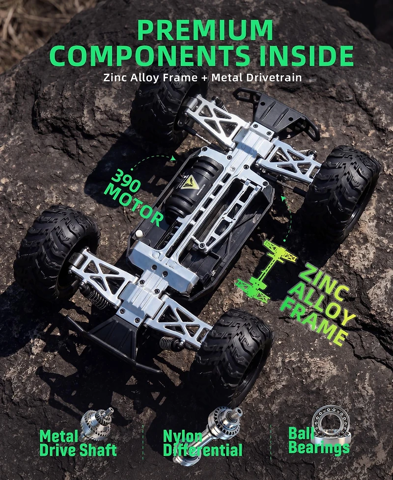 Sugift Remote Control Car 1:16 Scale 4WD Off Road Monster Truck for Kids Adults