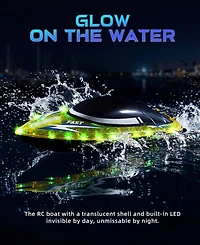 Sugift Remote Control Boat 30KMH High Speed Rc Racing Boat for Pool Lake Kids