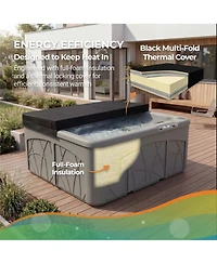 Lifesmart Spas 5 Person Plug and Play 28 Jet Led Outdoor Hot Tub, LS350DX