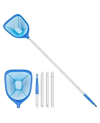 Xdovet Pool Skimmer Net Leaf Rake Telescopic Pole