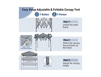 Boyel Living 6.6 x 6.6 Feet Outdoor Pop-up Canopy Tent with Upf 50+ Sun Protection