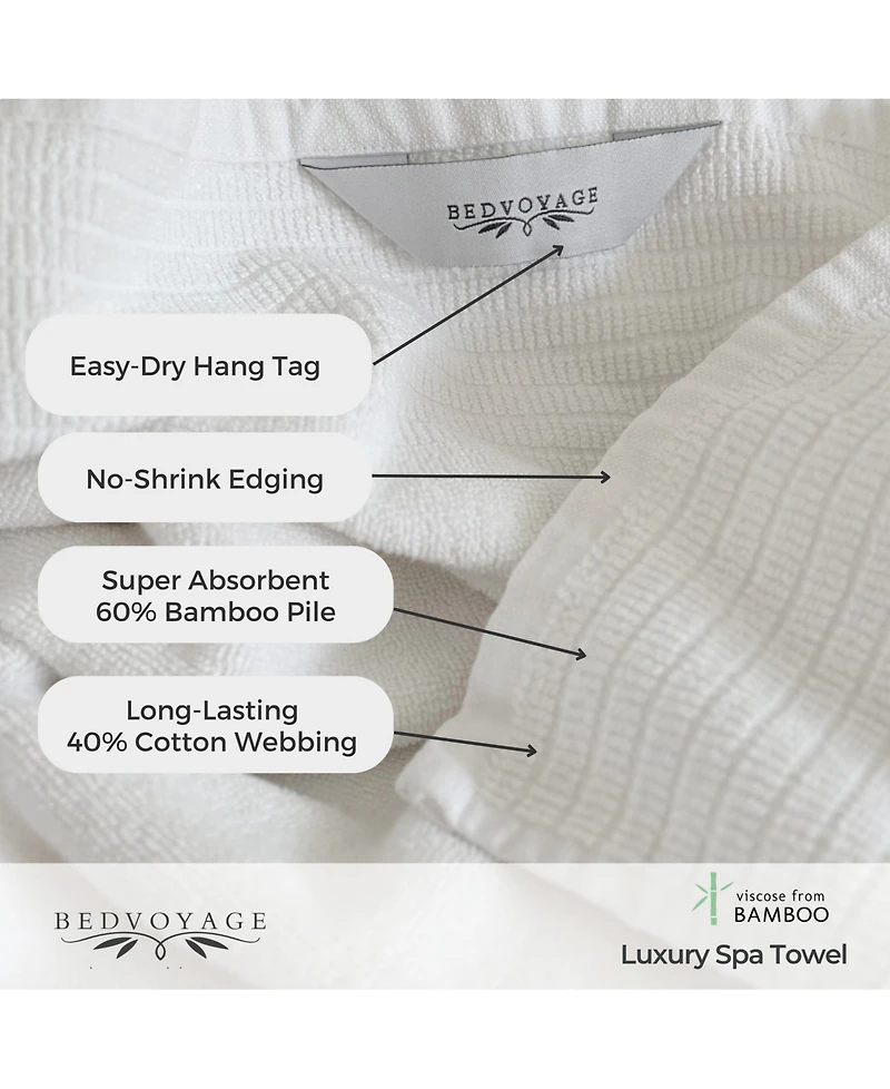 BedVoyage Viscose from Bamboo 6-Piece Spa Bath Towel Set