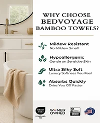 BedVoyage Luxury Viscose from Bamboo 3-Piece Bath Towel Set