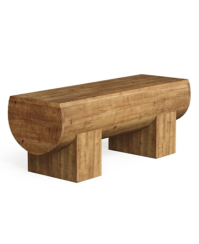 Slickblue Solid Wood Entryway Bench for Shoes or Hallway