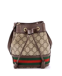 Pre-Owned Gucci Mini Ophidia Bucket Bag Gg Coated Canvas