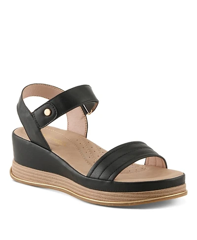 Patrizia Sahil Platform Wedge Sandal with Hook-Loop Closure