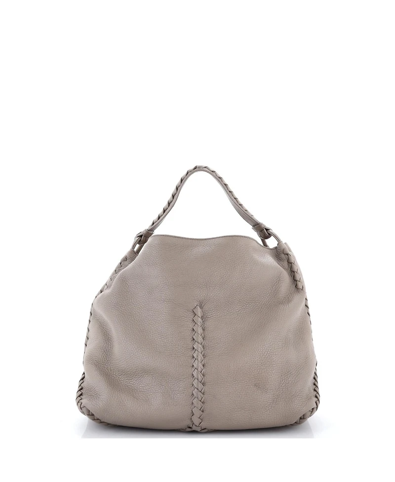 Pre-Owned Bottega Veneta Medium Open Hobo Cervo with Intrecciato Detail