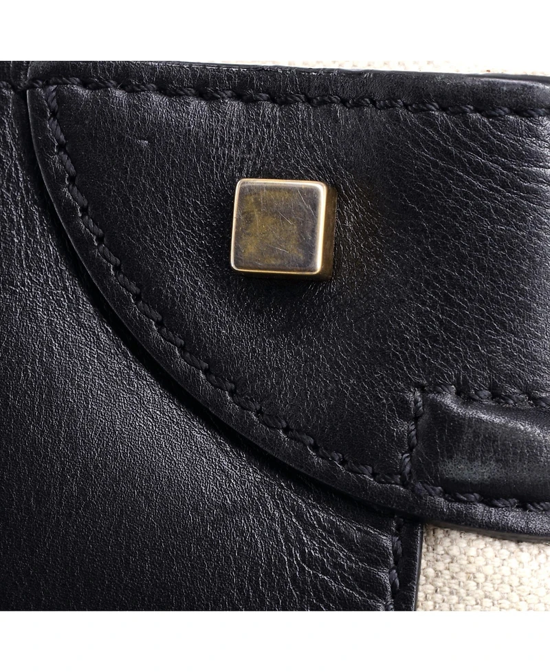Pre-Owned Celine Micro Luggage Bag Canvas and Leather