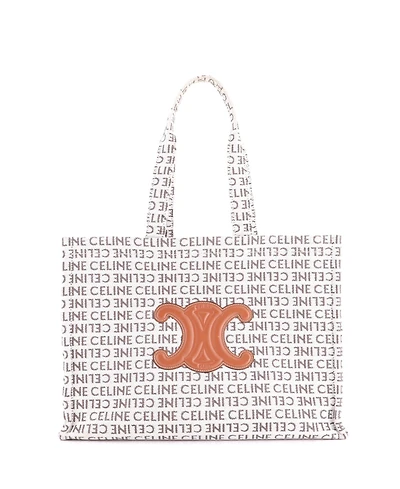 Pre-Owned Celine Large Cabas Thais Tote All Over Logo Jacquard