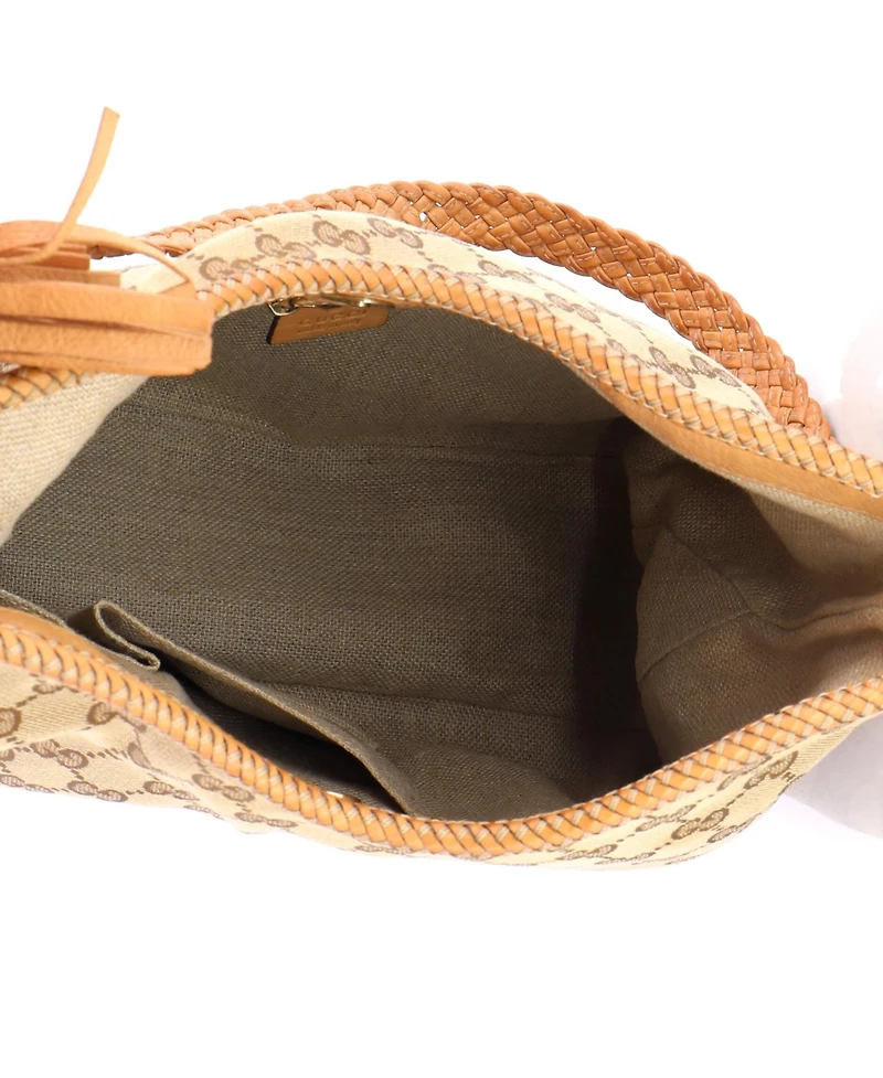 Pre-Owned Gucci Medium Marrakech Hobo Gg Canvas