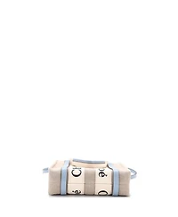 Pre-Owned Chloe Small Woody Convertible Tote Canvas with Leather