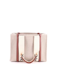 Pre-Owned Chloe Medium Woody Tote Canvas with Leather