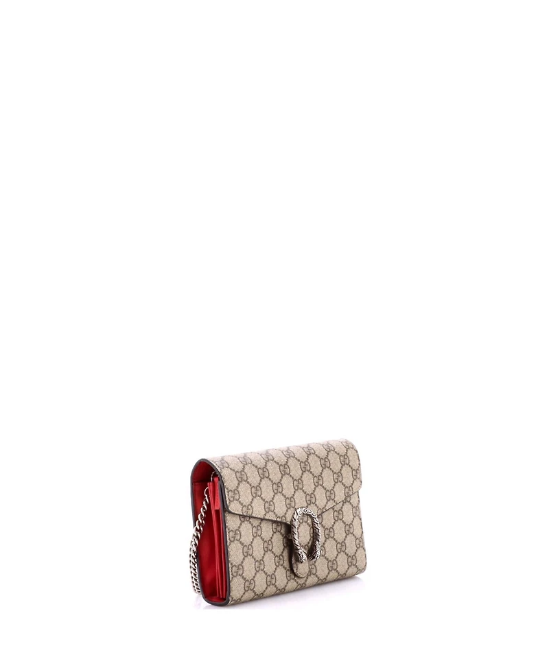 Pre-Owned Gucci Small Dionysus Chain Wallet Gg Coated Canvas
