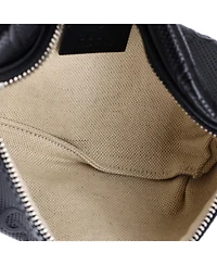 Pre-Owned Gucci Small Belt Bag Gg Embossed Perforated Leather