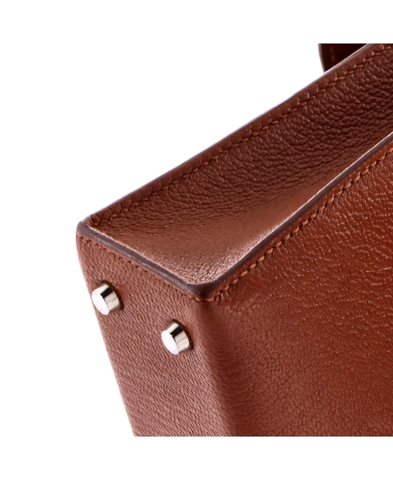 Pre-Owned HERMES Mini Verrou Bag Chevre Mysore and Canvas