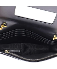 Pre-Owned Gucci Crystal Cat Wallet on Chain Guccissima Leather