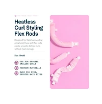 Gimme Beauty Chill Curl Heatless Flex Rods Gentle and Bendable Hair Rods for Overnight Curls Snap Closure for Secure Hold Fine Hair, 6 Count