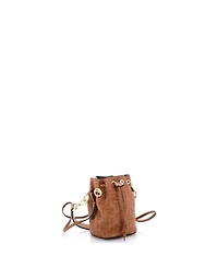 Pre-Owned Fendi Mini Mon Tresor Bucket Bag Zucca Embossed Leather