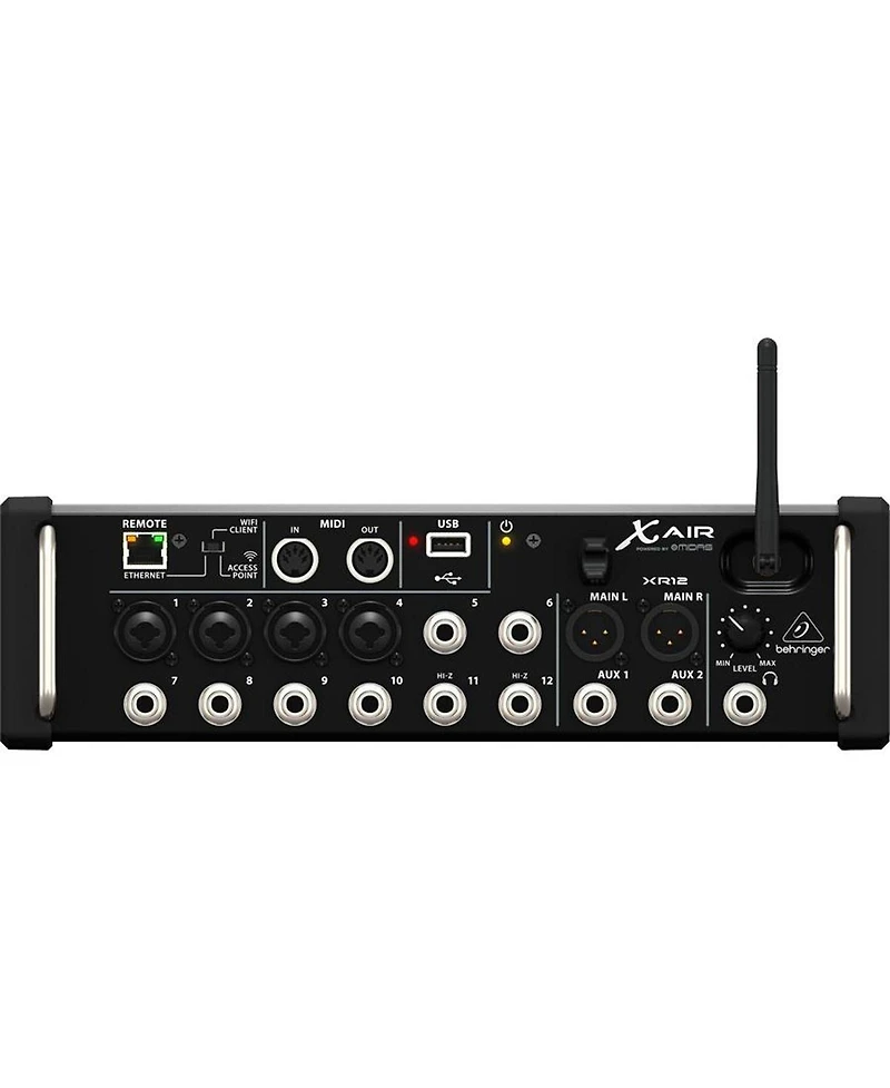 Behringer X Air XR12 12-Input Digital Mixer with 4 Programmable Midas Preamps for iPad/Android Tablets