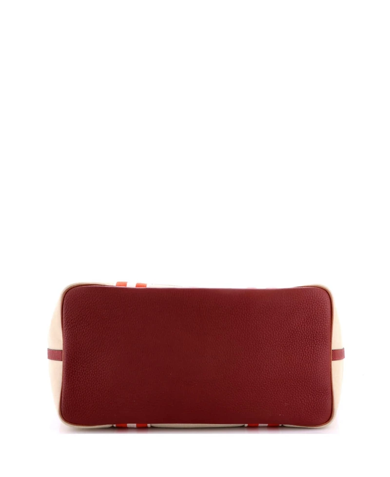 Pre-Owned HERMES Pursangle Tote Canvas with Leather