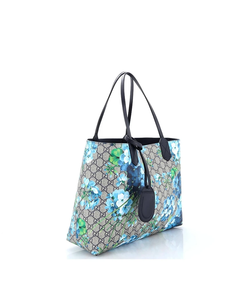 Pre-Owned Gucci Medium Reversible Tote Blooms Gg Print Leather