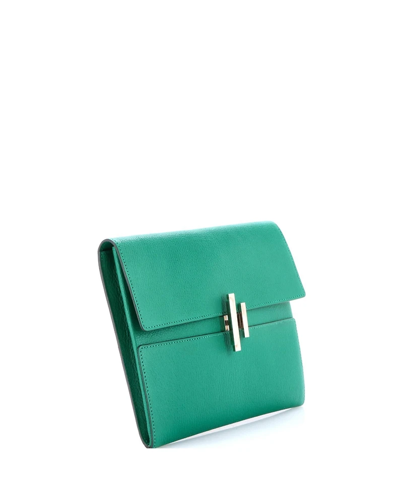 Pre-Owned HERMES Cinhetic Clutch Chevre Mysore