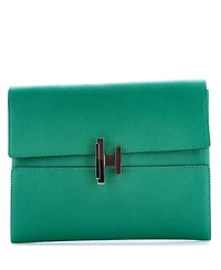 Pre-Owned HERMES Cinhetic Clutch Chevre Mysore