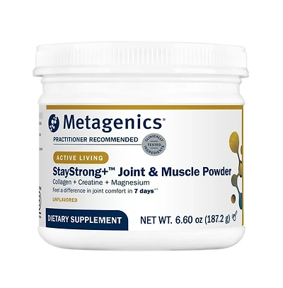 Metagenics StayStrong Plus Joint and Muscle Powder Collagen and Creatine Blend for Joint Comfort, Muscle Strength, Mobility Support, 30 Servings