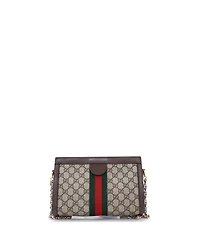Pre-Owned Gucci Small Ophidia Chain Shoulder Bag Gg Coated Canvas