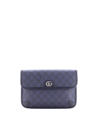 Pre-Owned Gucci Ophidia Flap Belt Bag Gg Coated Canvas with Leather