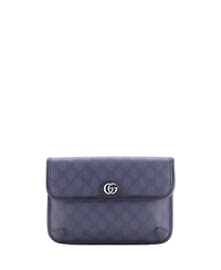 Pre-Owned Gucci Ophidia Flap Belt Bag Gg Coated Canvas with Leather
