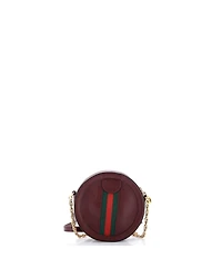 Pre-Owned Gucci Mini Ophidia Round Shoulder Bag Leather