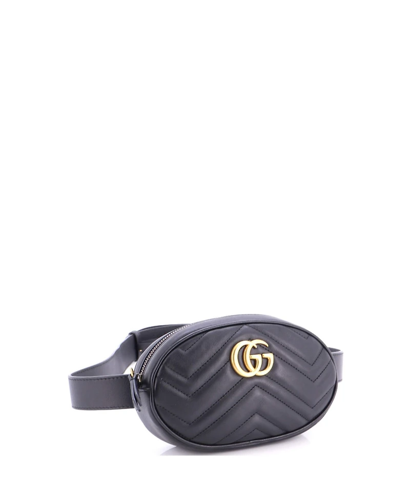 Pre-Owned Gucci Gg Marmont Belt Bag Matelasse Leather