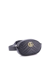 Pre-Owned Gucci Gg Marmont Belt Bag Matelasse Leather