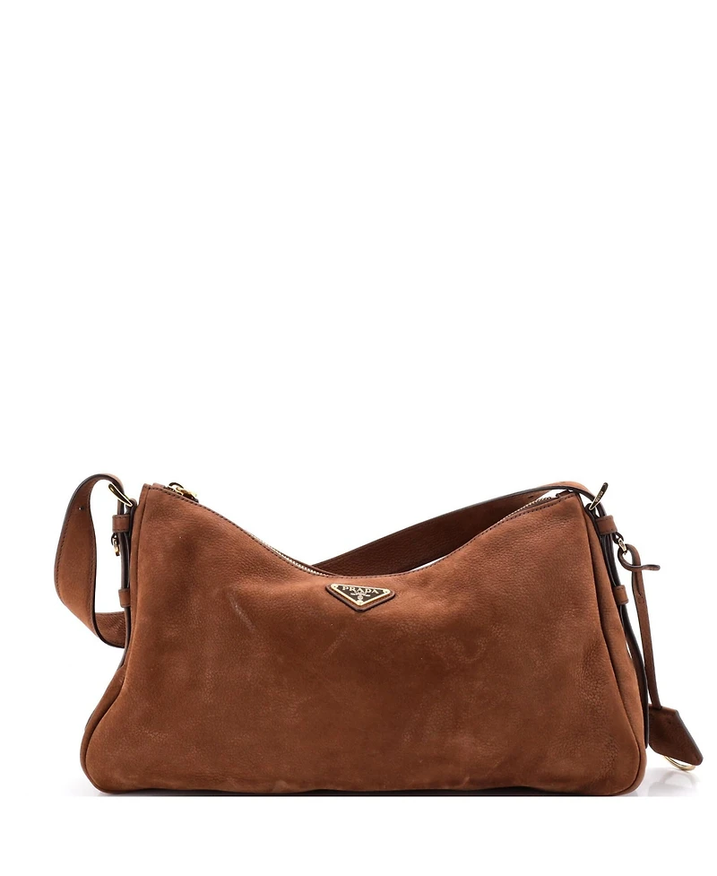 Pre-Owned Prada Large Aimee Shoulder Bag Nubuck