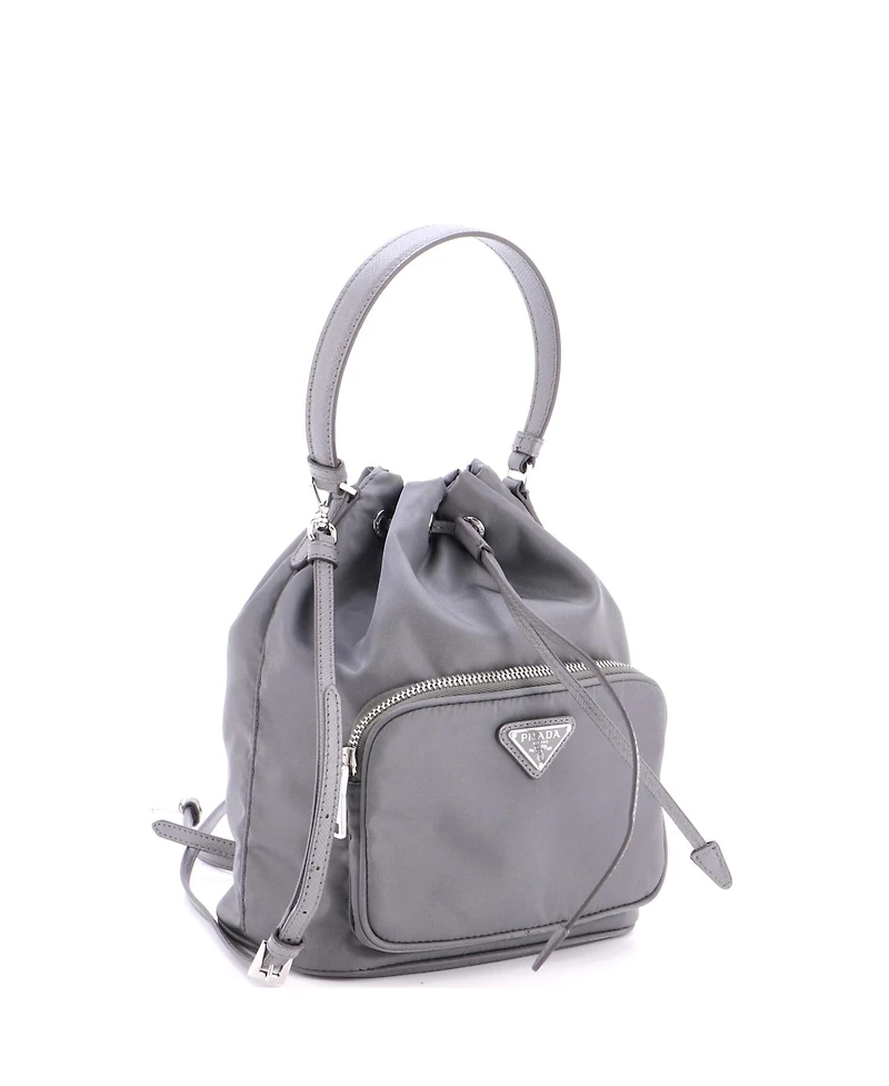 Pre-Owned Prada Small Drawstring Bucket Bag Re-Nylon