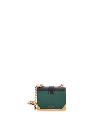 Pre-Owned Prada Micro Cahier Crossbody Bag Embellished Leather