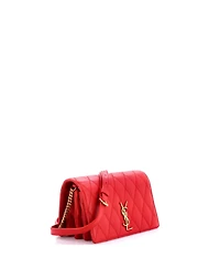 Pre-Owned Saint Laurent Small Angie Chain Shoulder Bag Quilted Leather
