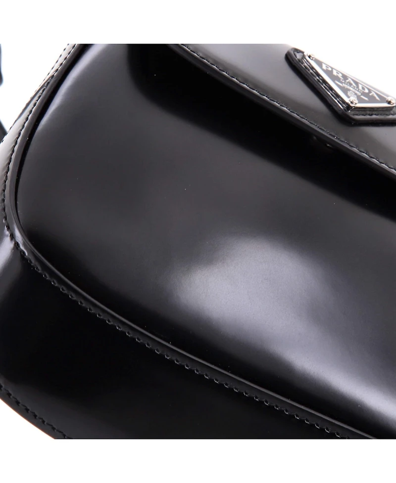 Pre-Owned Prada Mini Cleo Flap Shoulder Bag Spazzolato Leather
